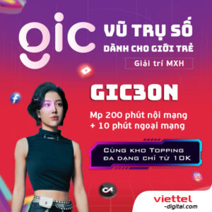Gói cước thoại GIC30N Viettel