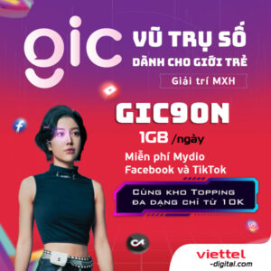 Gói cước data GIC90N Viettel