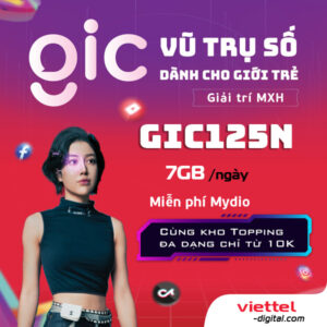 Gói cước data GIC125N Viettel