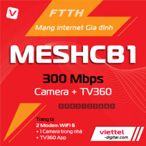 Gói combo Internet Truyền hình Camera Viettel MeshCB1
