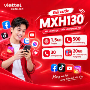 Gói cước mạng xã hội MXH130